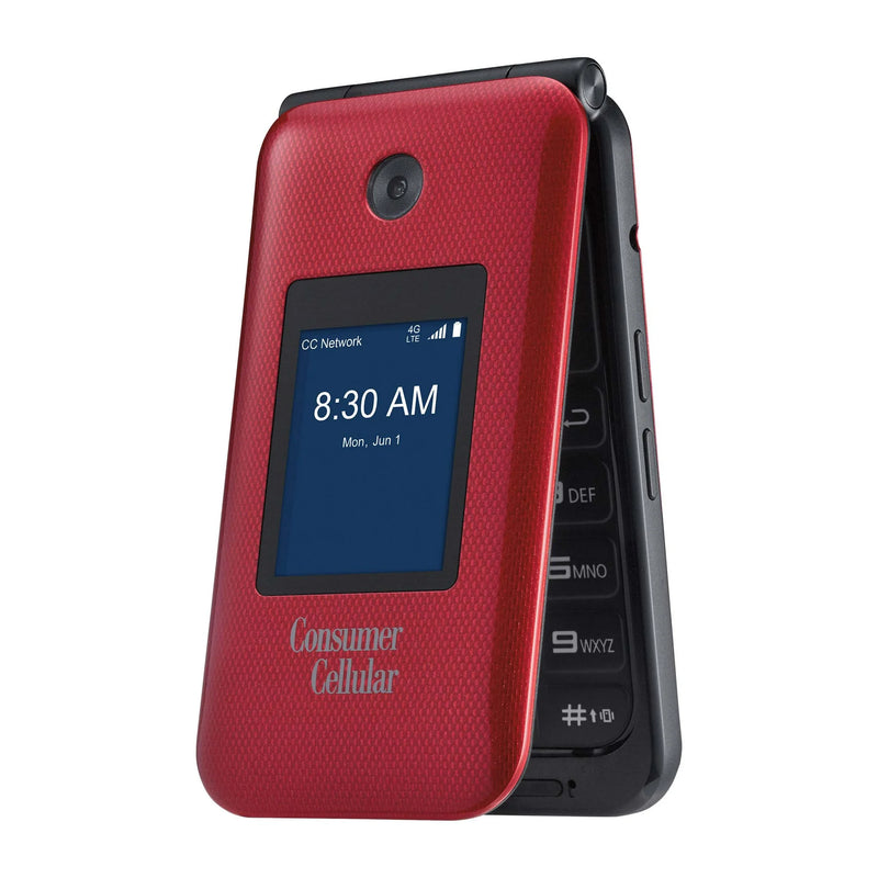 Consumer Cellular Link 2 Red Flip phone