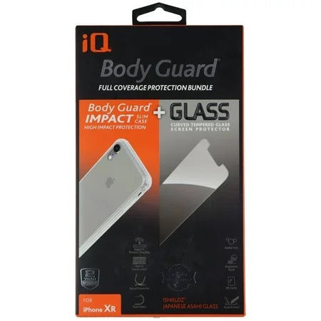iShield iQ Body Guard Case & Tempered Glass for Apple iPhone XR - Clear/Clear