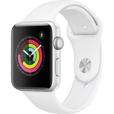 Apple Watch Series 3 GPS + Cellular, 42 mm Silver Aluminum Case Sport Band Fog (Certified Pre-Owned, Open Box, Like New Condition)