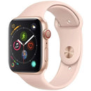Apple Watch Series 4 GPS + Cellular, 44 mm Gold Aluminum Case with Pink Sand Sport Band (Certified Pre-Owned, Open Box, Like New Condition)