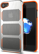 IOM Cases Extreme GT for iPhone 8/7/6S/6 - Stainless Steel/Orange Trim