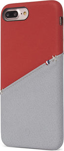 Decoded Leather Snap On for iPhone 8/7/6S/6 Plus - Red/Grey