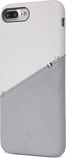 Decoded Leather Snap On for iPhone 8/7/6S/6 Plus - White/Grey
